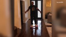 Mike Tyson posts his own hoverboard fail video