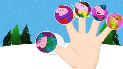 Pepa Pig Winter Fun Finger Family - Nursery Rhymes Lyrics