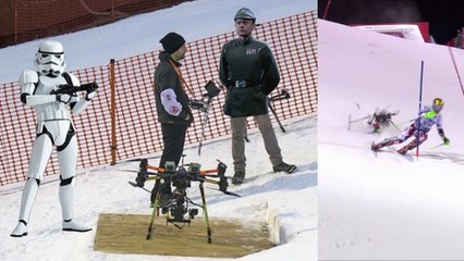 Hirscher, l'attaque du drone (Slalom H, Madonna Di Campiglio, 22 décembre 2015)