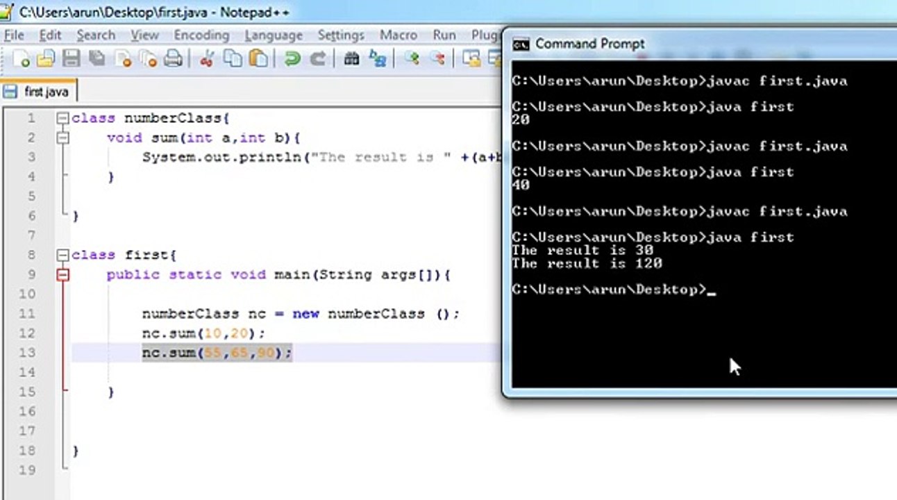 Learn Java in urdu Method Overloading
