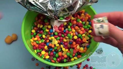 Hidden Surprise Eggs in a Bucket Full of Candy! Part 2