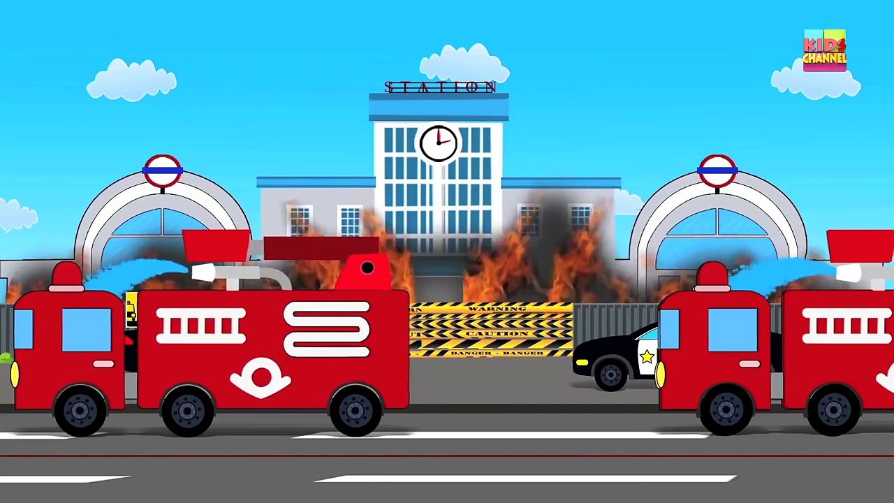 Police Car, Fire Truck And Ambulance | Coloring Book