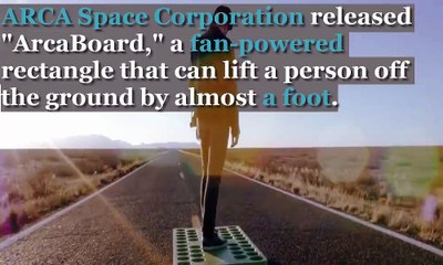 Arcaboard is a fan-powered hoverboard