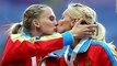 Athletes Kissing Each Other