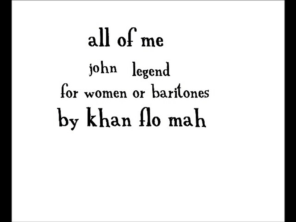 all of me (for women singers)