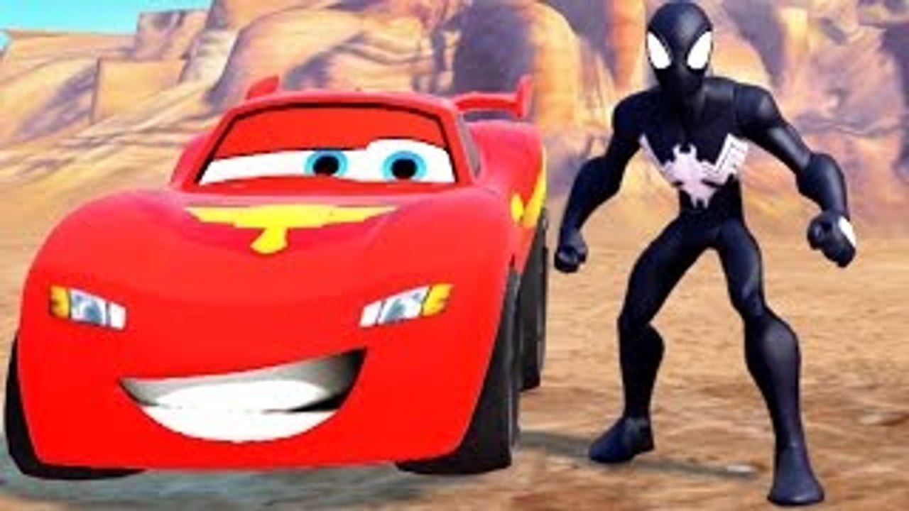 Disney Pixar Cars McQueen with Spiderman + Nursery Rhymes (Songs for Kids with Action)