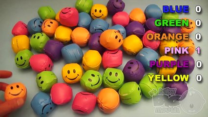 Learn Colours with Smiley Face Squishy Balls! Fun Learning Contest!