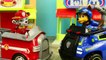 Paw Patrol Marshall Rescued by Duplo Lego Captain America and Spiderman at Adventure Bay Townset