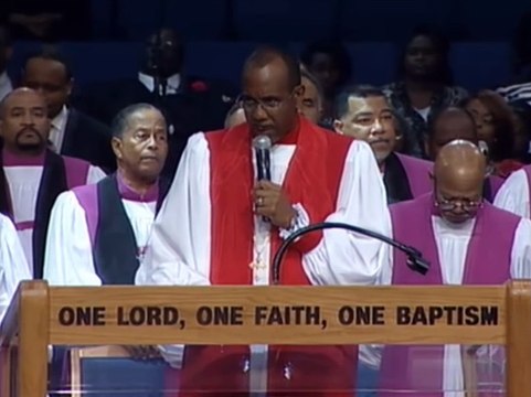 Bishop Charles Ellis Dedicates New Vestments at 100th PAW Convention