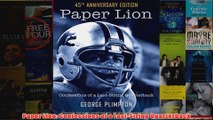 Paper Lion Confessions of a LastString Quarterback