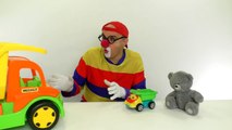 Videos for Kids Car Clown MASSIVE LEGO Truck & Teddy Bear Truck! (Childrens Toy Trucks)