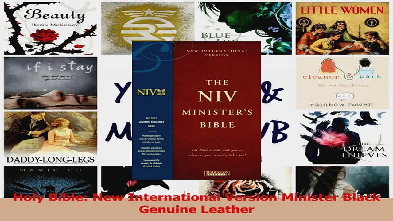 Download  Holy Bible New International Version Minister Black Genuine Leather PDF Online