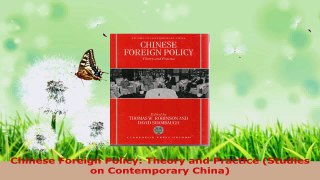 Download  Chinese Foreign Policy Theory and Practice Studies on Contemporary China PDF Free