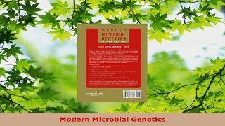 Read  Modern Microbial Genetics PDF Free