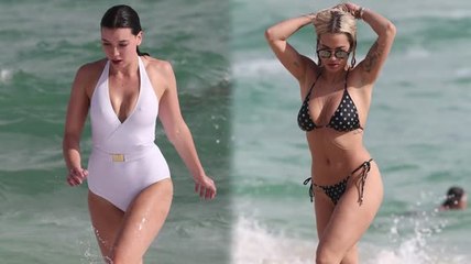 Rita Ora und Daisy Lowe rocken Miami Beach im Badeoutfits