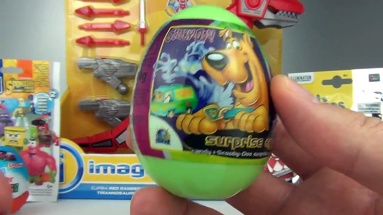 POWER RANGERS IMAGINEXT T-REX ZORD vs SPONGEBOB & Batman Fisher Price & Surprise Toys