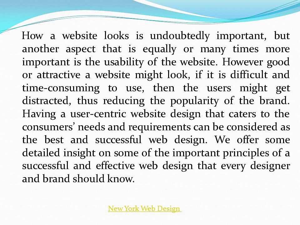 Principles of effective web designs