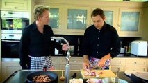 David Walliams and Ramsay Cook in Frilly Aprons - Gordon Ramsay