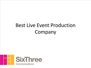 Best Live Event Production Company