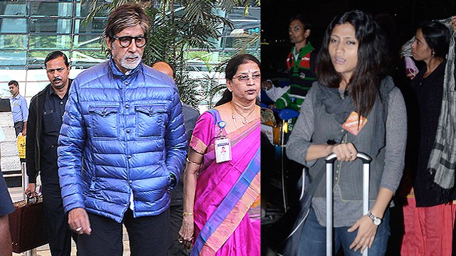 Amitabh Bachchan And Konkana Sen Sharma SPOTTED At Mumbai Airport