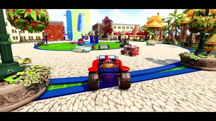 The Avengers Superheroes - Spider-Man, Iron Man & Captain America Crazy Racing and Fun !