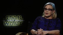 Carrie Fisher INTERVIEW - STAR WARS: THE FORCE AWAKENS (2015)