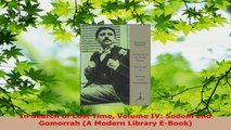 Read  In Search of Lost Time Volume IV Sodom and Gomorrah A Modern Library EBook Ebook Free
