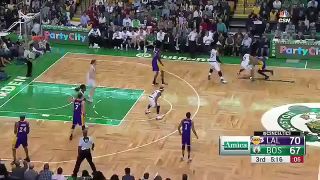 Jordan Clarkson's Sick Reverse Layup - Lakers vs Celtics - December 30, 2015 - NBA 2015-16 Season