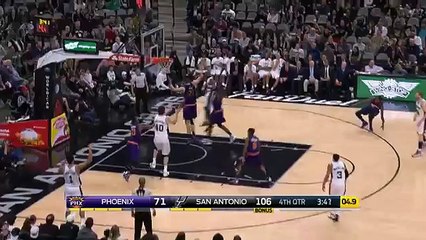 Boban Marjanovic Throws Down Hard - Suns vs Spurs - December 30, 2015 - NBA 2015-16 Season
