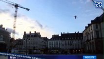 Un champion de slackline pour passer la nouvelle année à Rennes