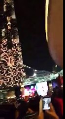 Rehearsal for New Year 2016 fireworks at Burj Khalifa, Dubai