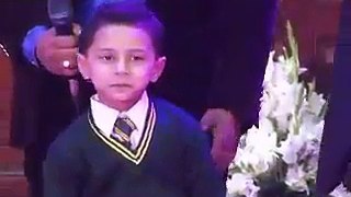 Cute child sing heart touching song