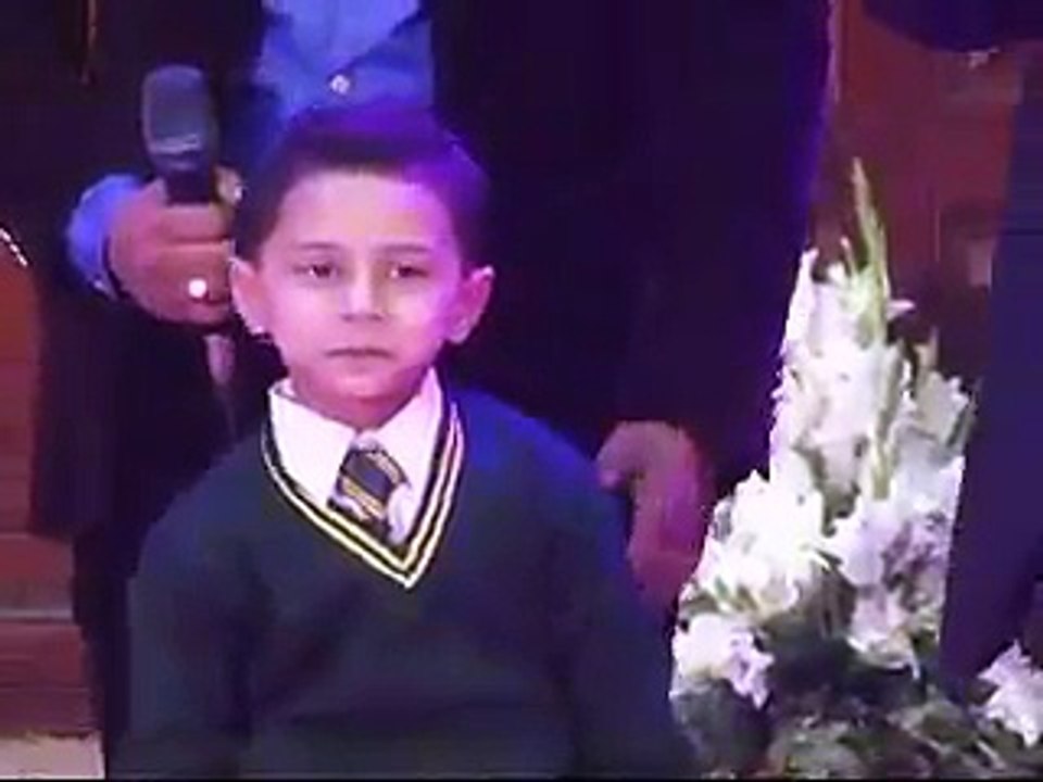 Cute child sing heart touching song