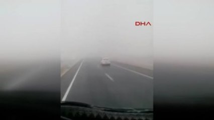 Konya Sis Nedeniyle Meydana Gelen Zincirleme Kaza Böyle Görüntülendi