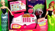 Barbie Cash Register App Toy Disney Princess Anna Elsa Shopping Surprise Eggs MyLittlePony