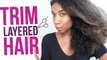 How To Trim Layered Natural Hair At Home | Dry + Stretched Hair - Naptural85
