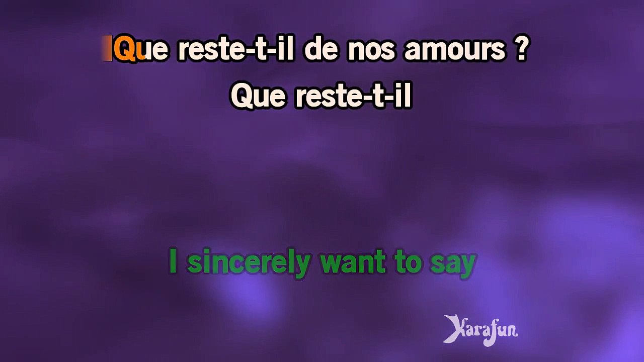 Karaoké Que reste-t-il de nos amours ? / I Wish You Love - Forever Gentlemen *