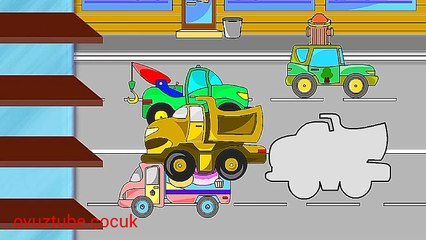 eğitici çizgi film-çocuklar için-araba parça birleştirme ve yapboz ,otç172