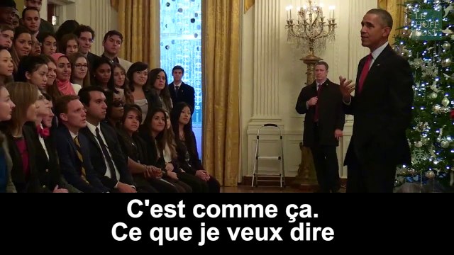 Obama rencontre ses stagiaires et leur donne une réponse émouvante sur l'éducation des enfants