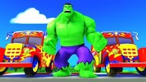 Wheels On The Bus Go Round And Round with Hulk & SpiderMan   Kids Song | Nursery Rhyme fo