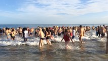 300 baigneurs se jettent à l'eau aux Rosaires