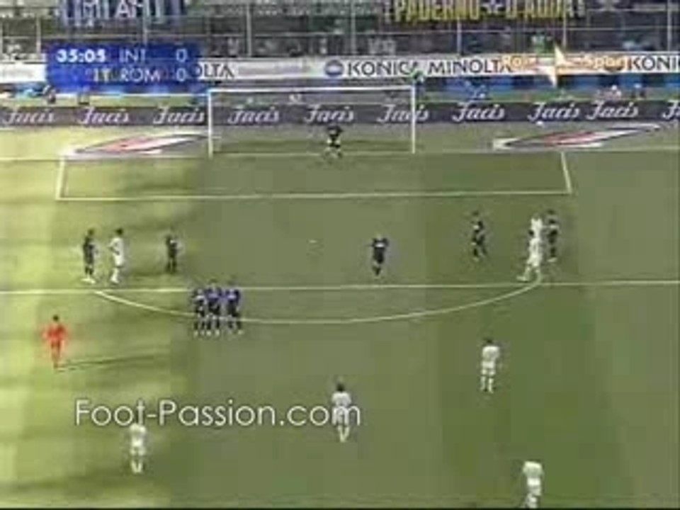 Totti Coup Franc Inter Milan As Rome