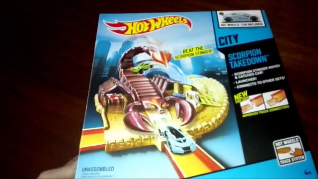 HOTWHEELS beat the scorpion stinger - CITY SCORPION TAKEDOWN track set Hot Wheels