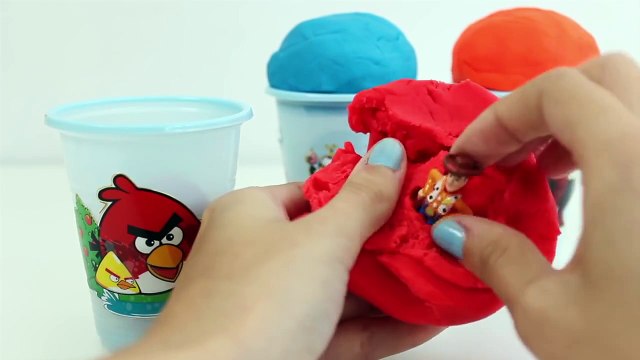 Play-Doh Ice Cream Cone Surprise Eggs Minions Spiderman Angry Birds