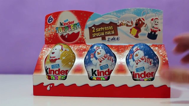 6 Huevos Kinder Sorpresa de Navidad Christmas Surprise Eggs