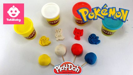Play Doh Toys - Pokemon Surprise Eggs Unboxing 4 Color - 4K - TutiBaby