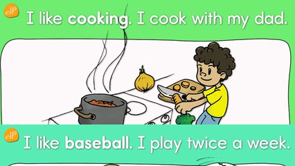 Hobbies Vocabulary and Pattern Practice for Kids