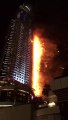 Fire at the Address Hotel outside the Dubai Mall