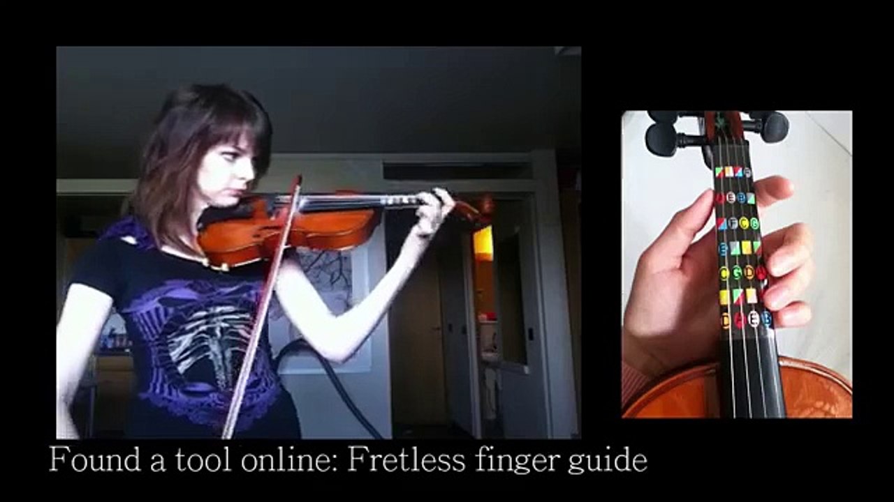 Elle filme sa progression au violon pendant 2 ans
