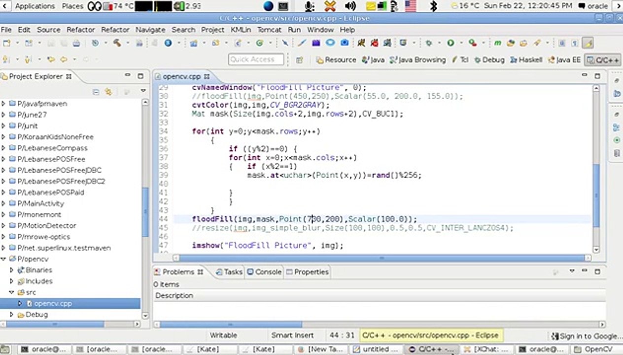 OpenCV Using C++ Lesson 36 Flood Fill An Image Using A Mask (Arabic Version)